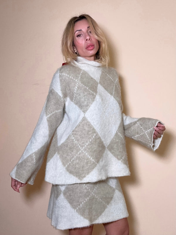 coordinato maglia rombi