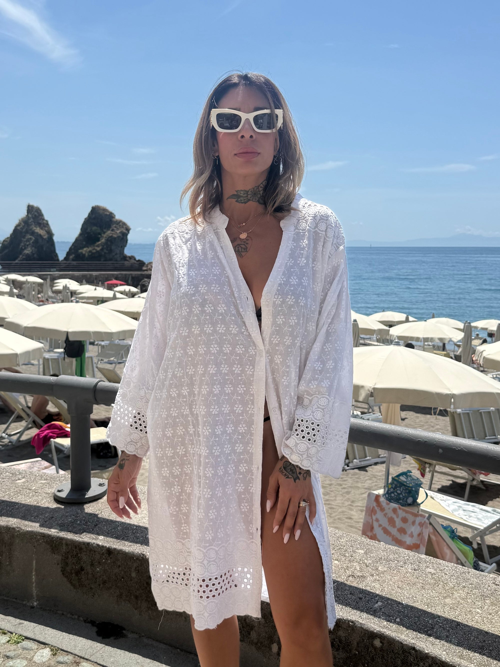 camicione positano ricamato