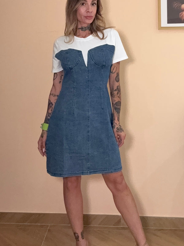 abito denim&shirt