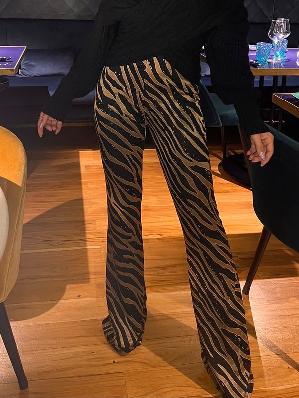 Pantalone palazzo zebra